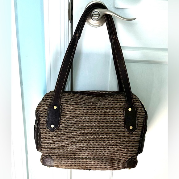 Eric Javits Squishee Isla Straw Shoulder Hand Bag & Mirror #116168 NWOT - Picture 2 of 16